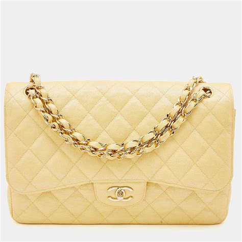 yellow chanel flap bag|chanel quilted single flap bag.